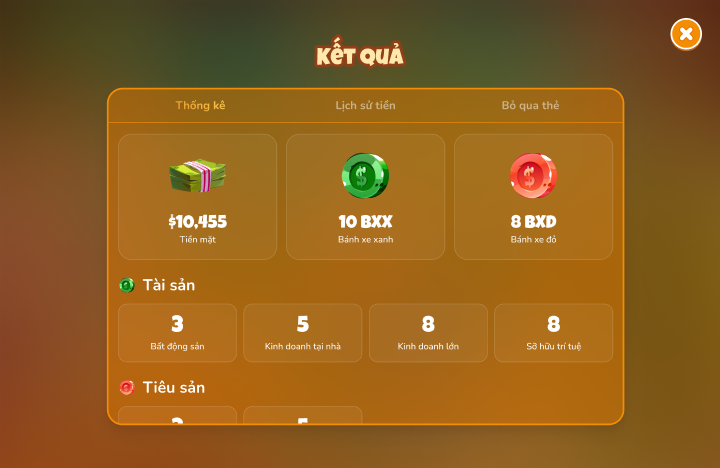 Fafifun game result interface