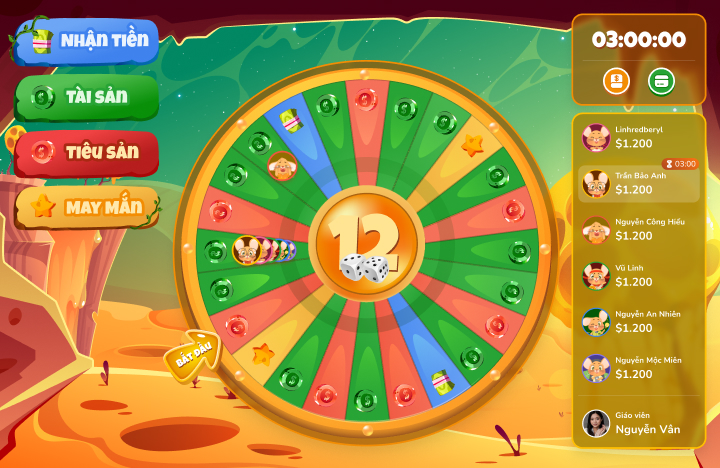 Fafifun chance wheel game interface